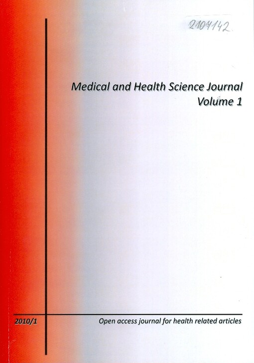 Medical and health science journal : open access journal for health related articles