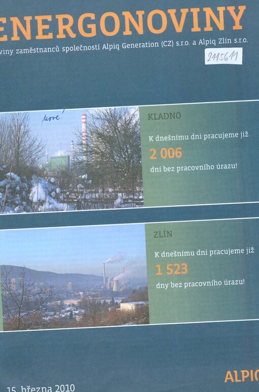 Energonoviny : noviny zaměstnanců společností Alpiq Generation (CZ) s.r.o. a Alpiq Zlín s.r.o.