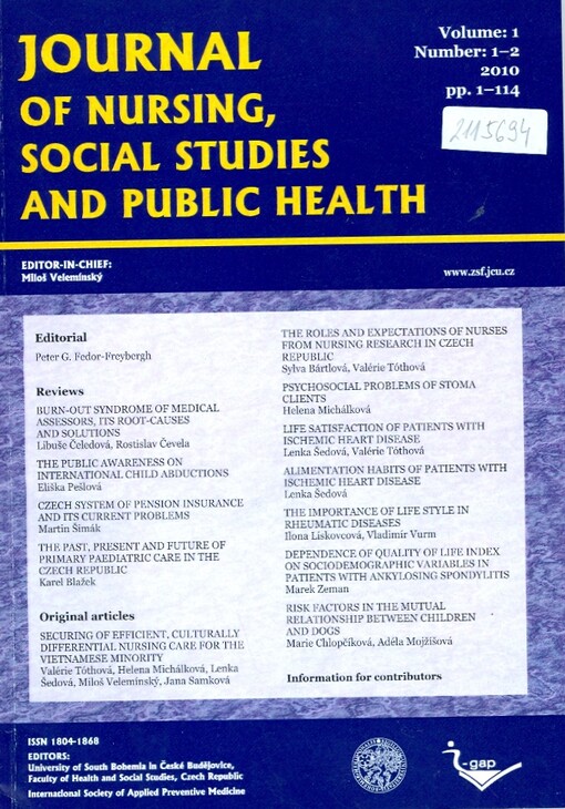 Journal of nursing, social studies and public health