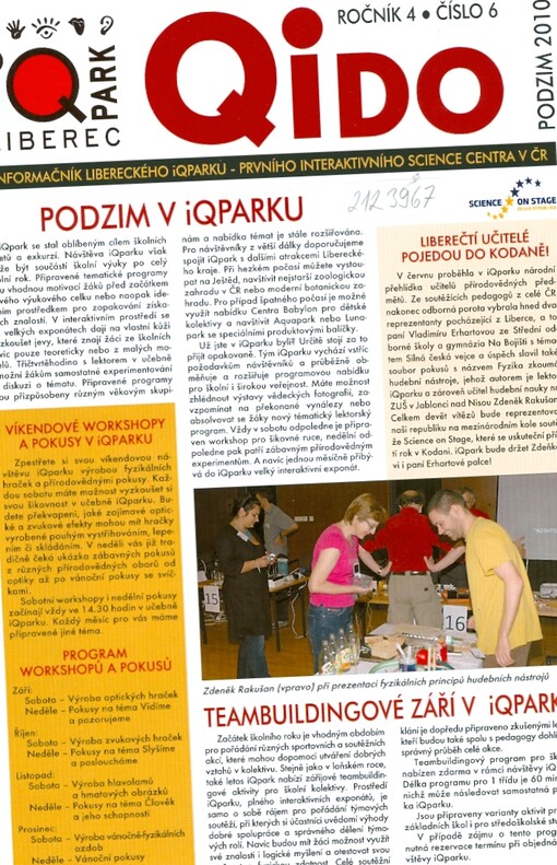 Qido : informačník libereckého iQparku - prvního interaktivního science centra v ČR