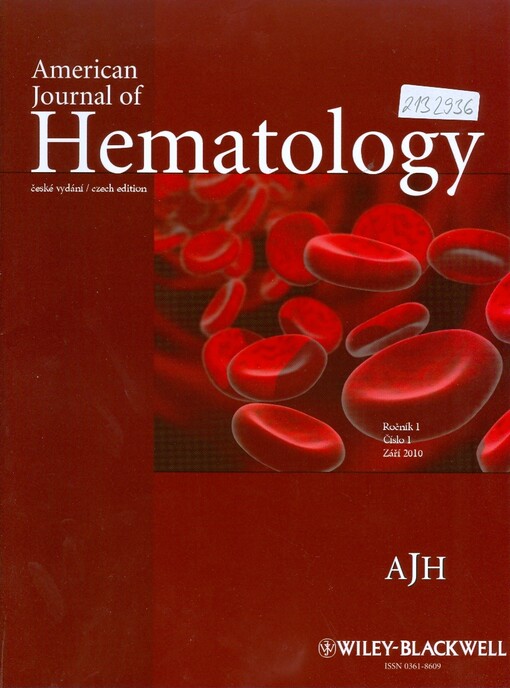 American journal of hematology : české vydání