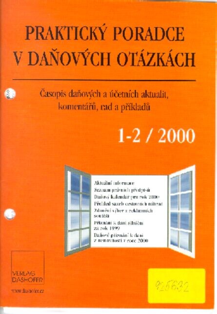 Praktický poradce v daňových otázkách : časopis daňových a účetních aktualit, komentářů, rad a příkladů