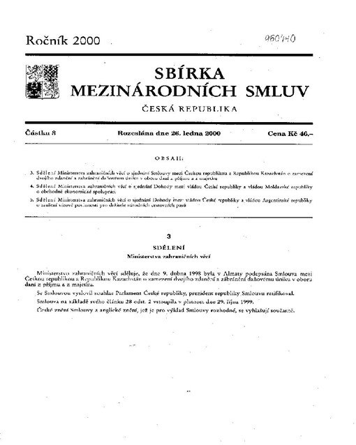 Sbírka mezinárodních smluv Česká republika