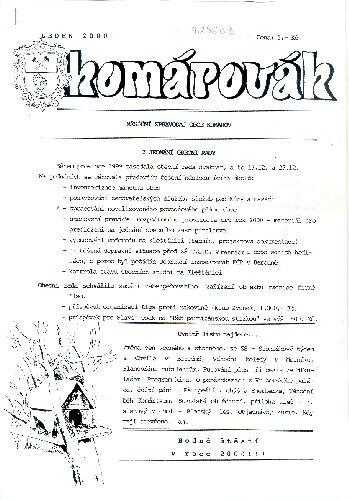 Komárovák : zpravodaj MNV Komárov