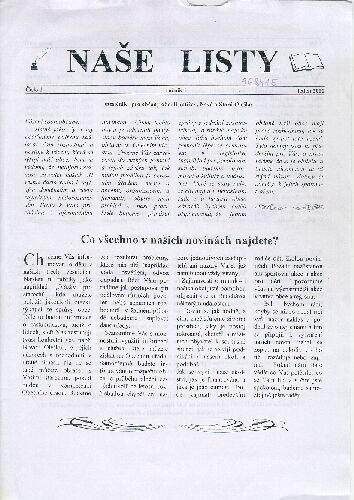 Naše listy : měsíčník pro občany obcí Huntířov, Nová a Stará Oleška