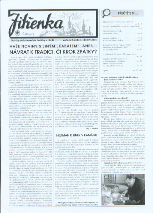 Jitřenka : noviny občanů města Poličky a okolí