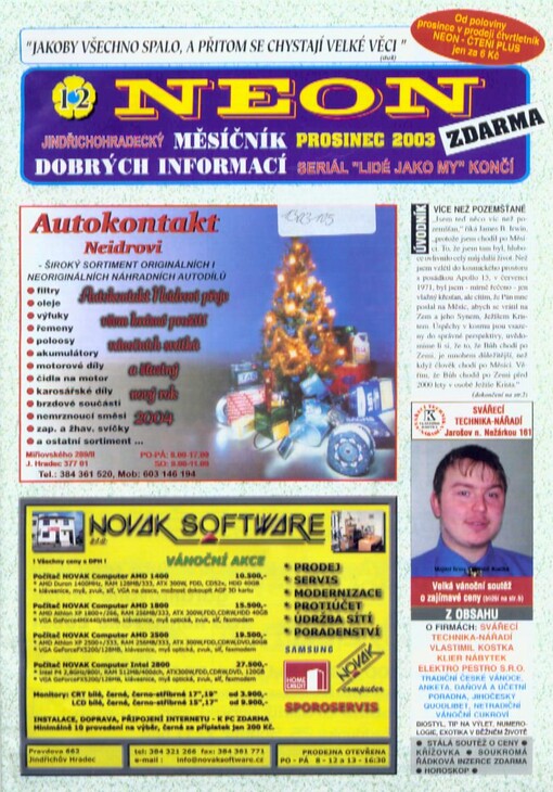 Neon : jindřichohradecký měsíčník dobrých informací