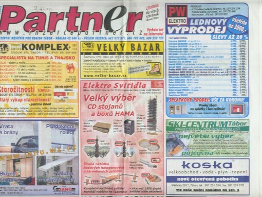 Partner : inzertní měsíčník pro region Tábor : zdarma do všech schránek okresu Tábor