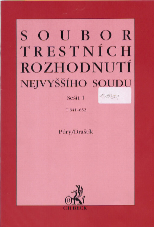 Soubor trestních rozhodnutí Nejvyššího soudu ČR
