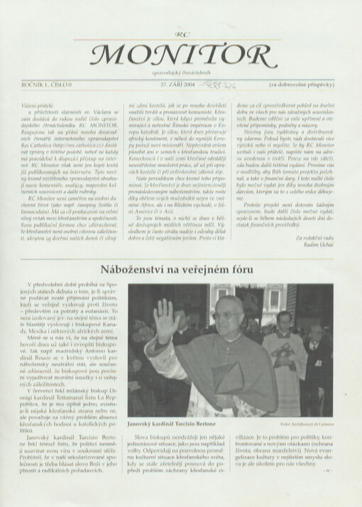 RC monitor : zpravodajský čtrnáctideník