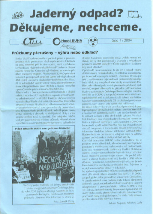 Jaderný odpad? Děkujeme, nechceme