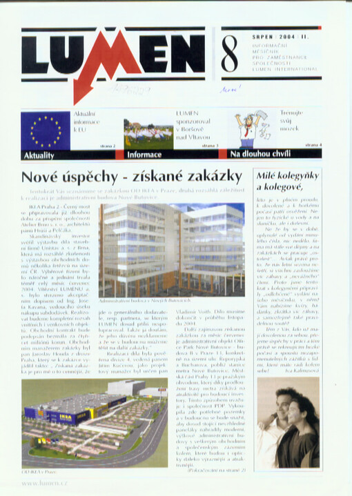 Lumen : informační měsíčník pro zaměstnance společnosti Lumen International