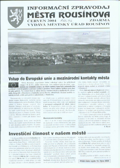 Informační zpravodaj města Rousínova