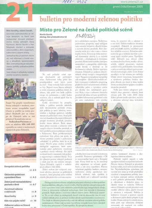 21 bulletin pro moderní zelenou politiku