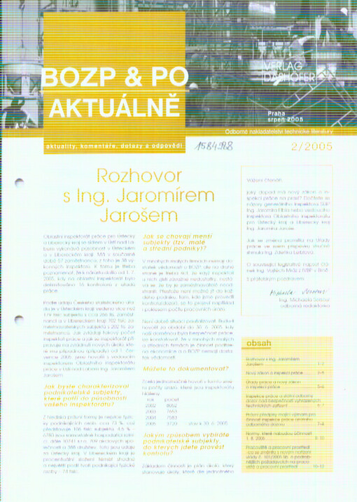 BOZP & PO aktuálně : aktuality, komentáře, dotazy a odpovědi