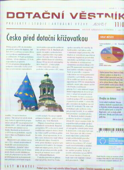 Dotační věstník : projekty - studie - aktuální výzvy :měsíčník vydavatelství Economia