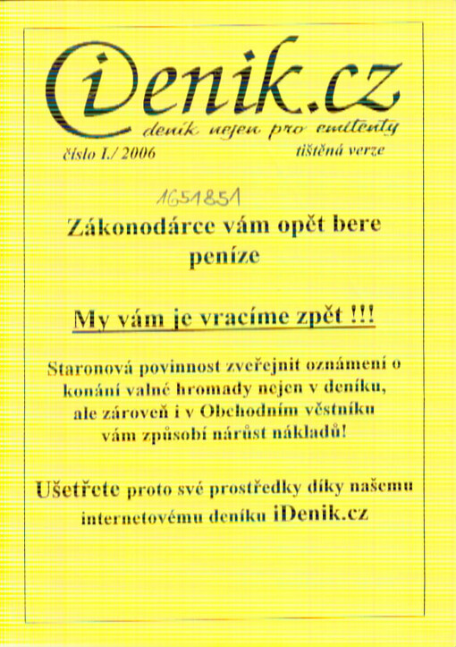 IDenik.cz : deník nejen pro emitenty : tištěná verze