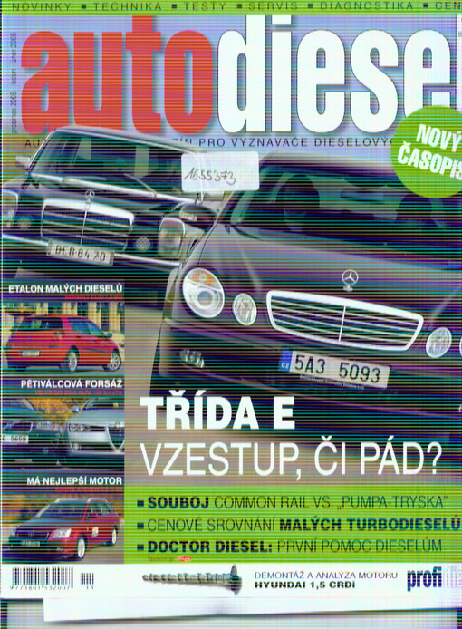 AutoDiesel : automobilový magazín pro vyznavače dieselových aut : novinky, technika, testy, servis, diagnostika, ceníky