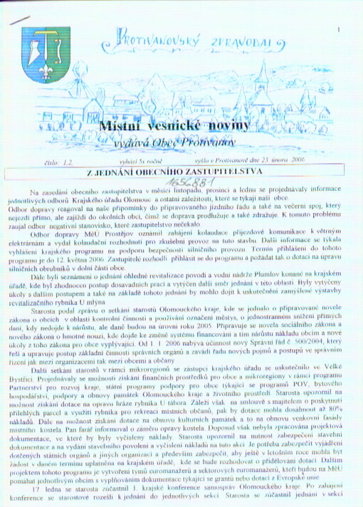 Protivanovský zpravodaj : místní vesnické noviny