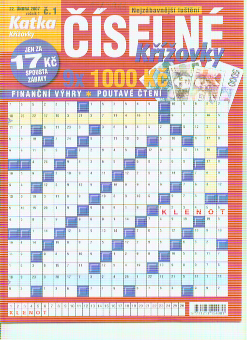 Katka. Číselné křížovky : nejzábavnější luštění - finanční výhry - poutavé čtení
