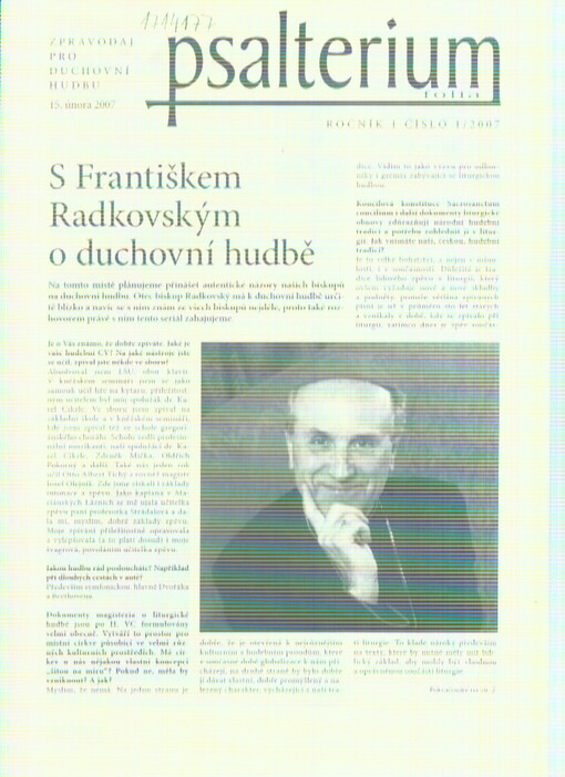 Psalterium : zpravodaj pro duchovní hudbu