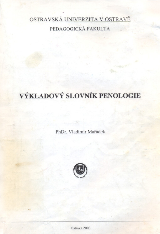 Výkladový slovník penologie