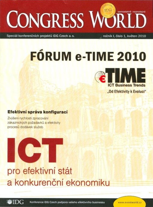 Congress world : speciál konferenčních projektů IDG Czech Republic a.s.