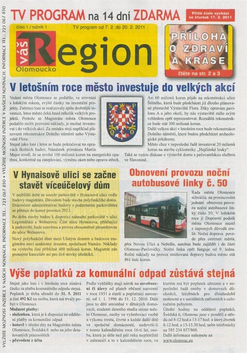 Váš region. Olomoucko