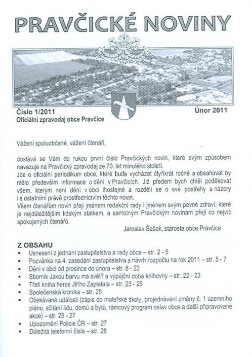 Pravčické noviny : oficiální zpravodaj obce Pravčice