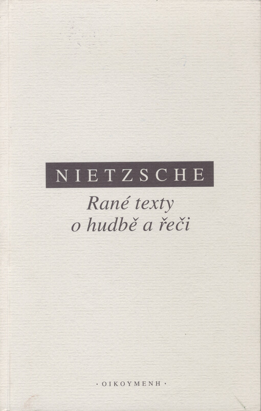 Rané texty o hudbě a řeči