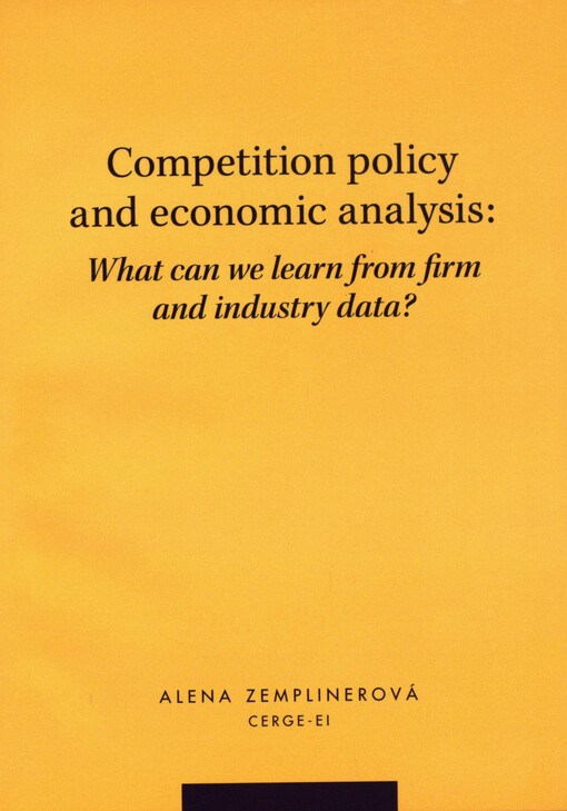 Competition policy and economic analysis: what can we learn from firm and industry data?