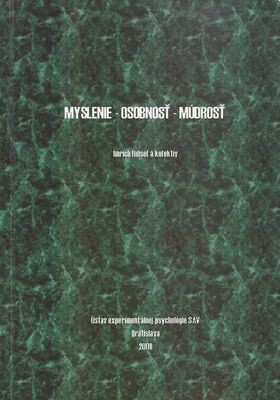 Myslenie - osobnosť - múdrosť