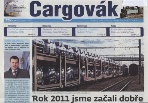 Cargovák :interní magazín pro zaměstnance ČD Cargo, a.s.