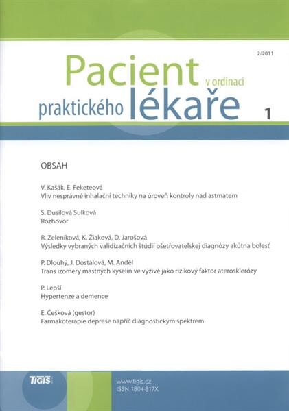 Pacient v ordinaci praktického lékaře