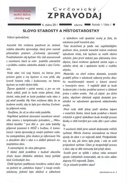 Cvrčovický zpravodaj
