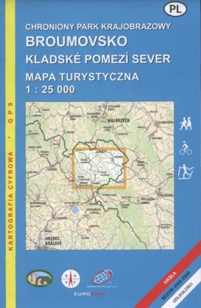 Chroniony park krajobrazowy Broumovsko Kladské pomezí sever : mapa turystyczna 1:25 000
