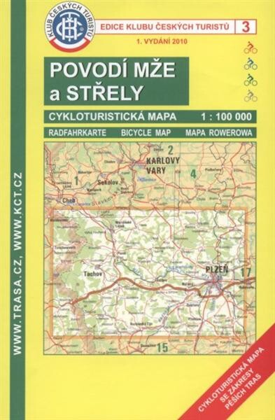 Povodí Mže a Střely cykloturistická mapa 1:100 000