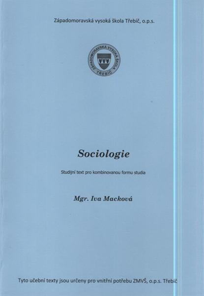 Sociologie : studijní opora disciplíny 