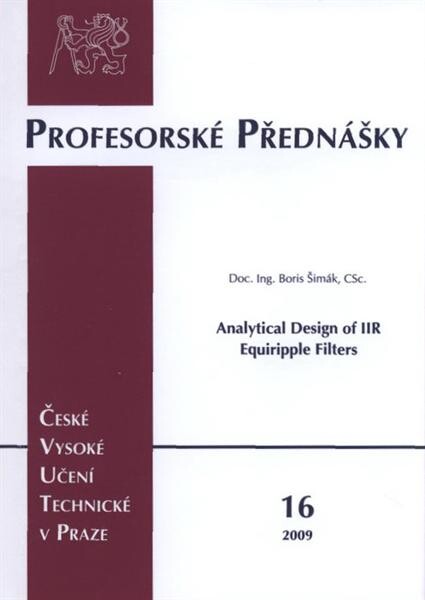 Analytical design of IIR equiripple filters = Analytický návrh stejnoměrně zvlněných IIR filtrů