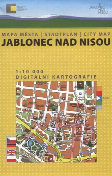 Jablonec nad Nisou mapa města 1:10 000 ; Liberecký kraj 1:100 000