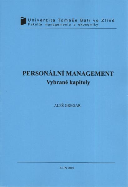 Personální management : vybrané kapitoly