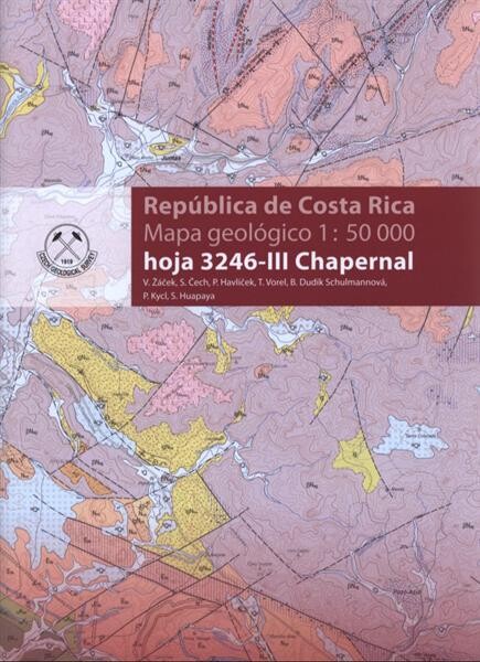 República de Costa Rica. hoja 3246-III, Chapernal mapa geológico 1:50 000