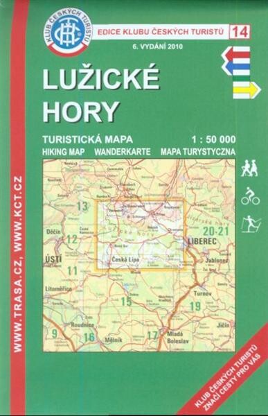 Lužické hory turistická mapa 1:50 000