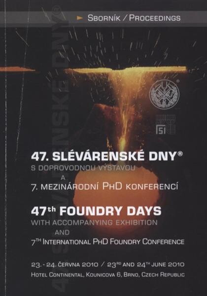 ... slévárenské dny : sborník = ... Foundry Days : proceedings : Brno, Czech Republic ...