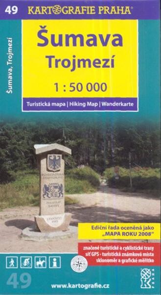 Šumava, Trojmezí turistická mapa 1:50 000