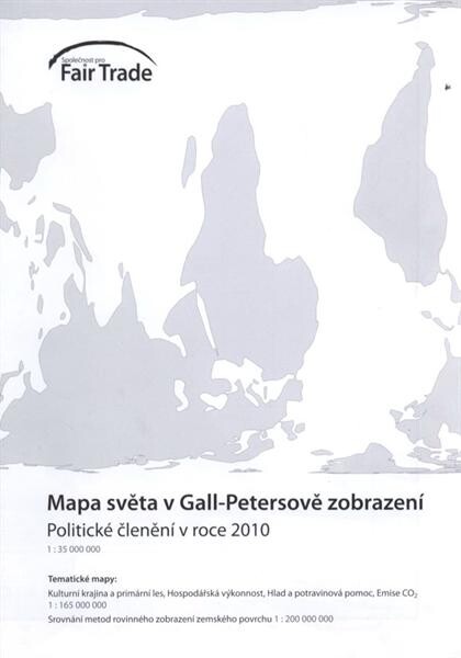 Mapa světa v Gall-Petersově zobrazení politické členění v roce 2010