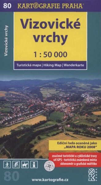 Vizovické vrchy turistická mapa 1:50 000