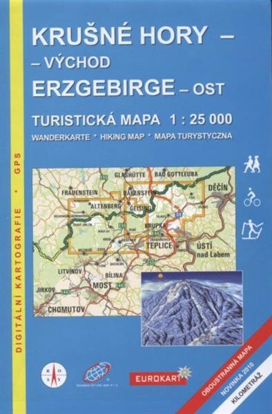 Krušné hory - východ Erzgebirge - Ost : turistická mapa 1:25 000