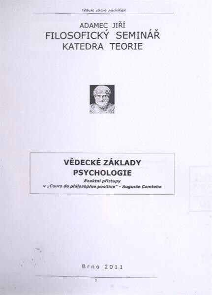 Vědecké základy psychologie : exaktní přístupy v 