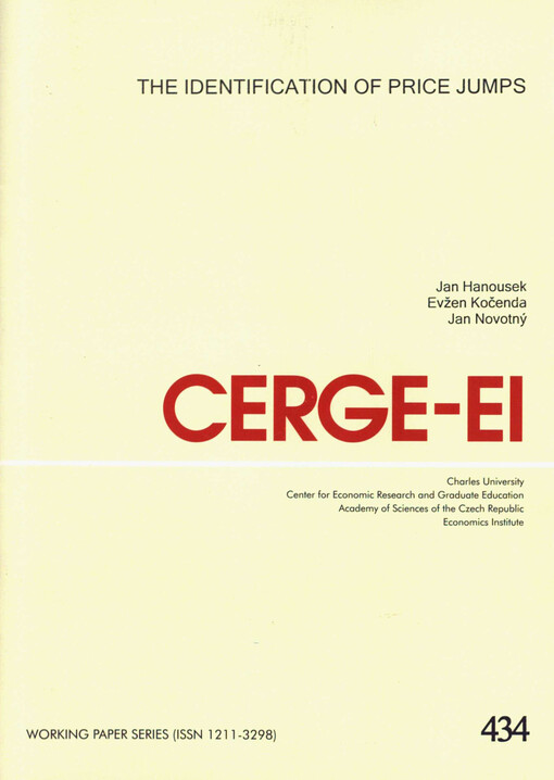 The identification of price jumps